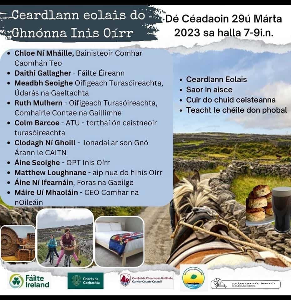 Poster for the Inis Oírr Event