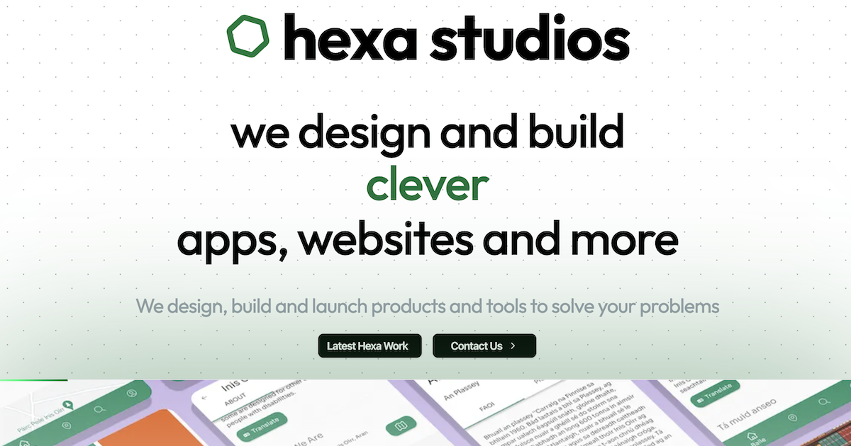 Hexa Studios Website Update