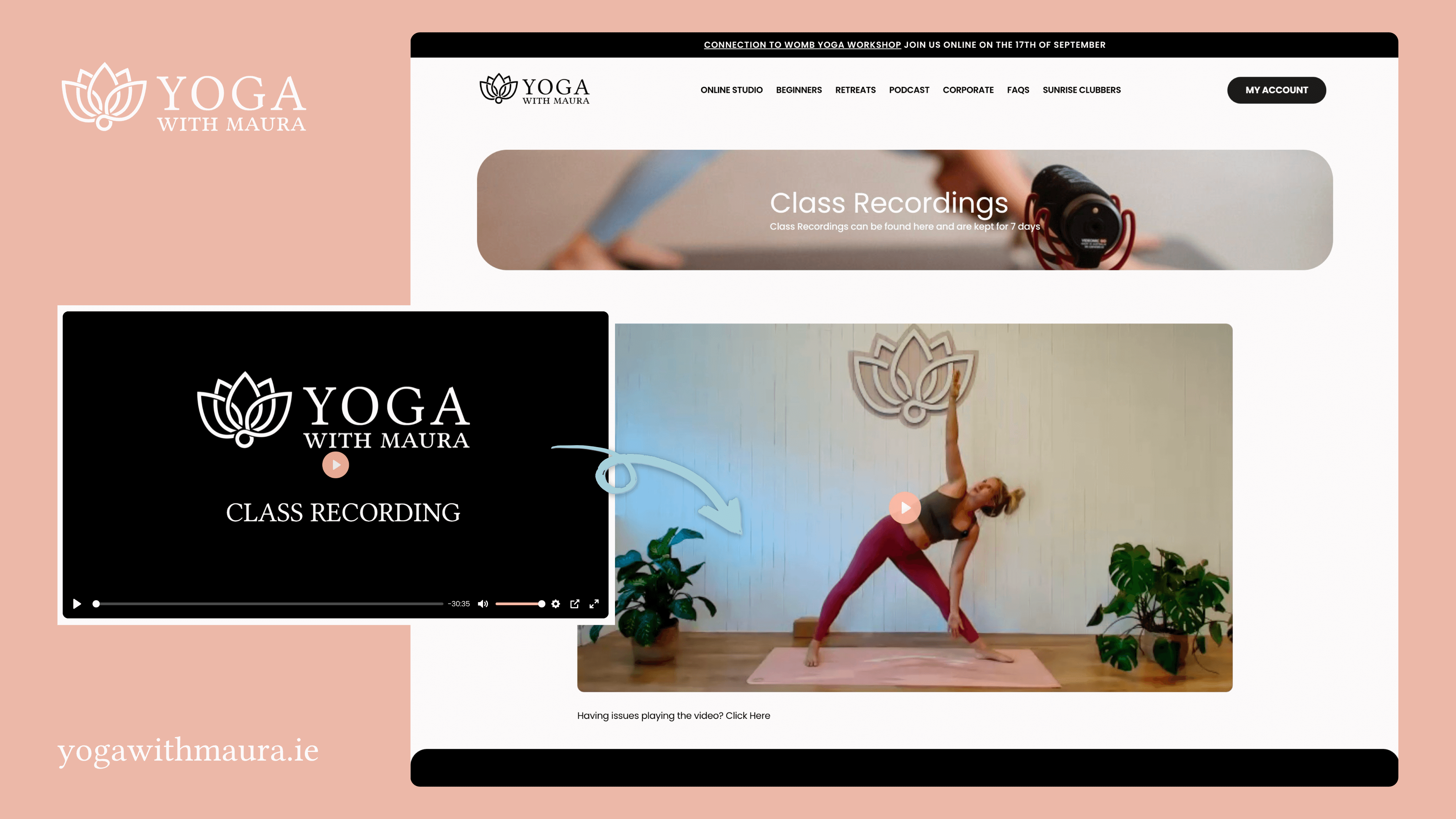 Yoga With Maura Class Calendar Promo