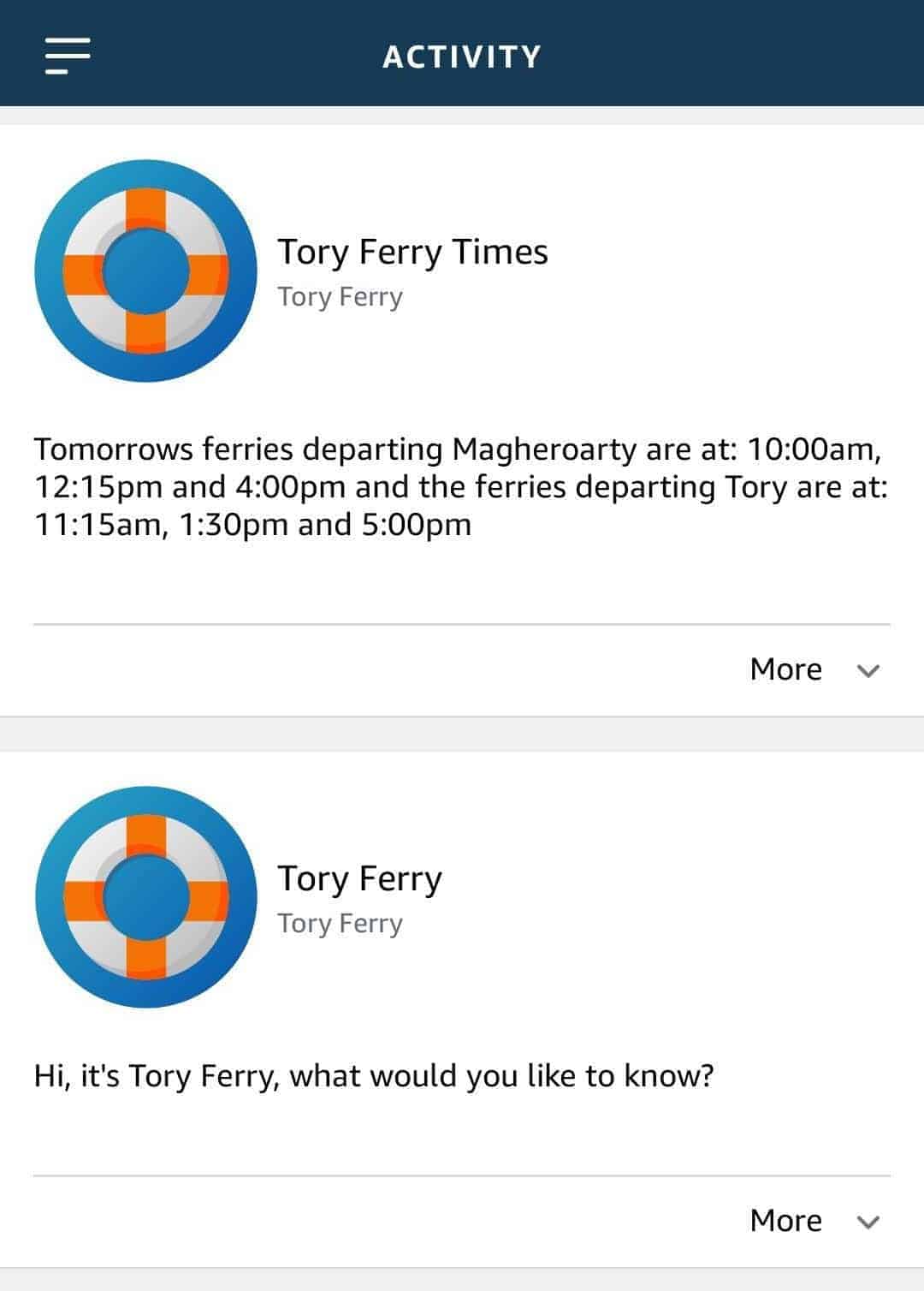 Mobile with a full response from Tory Ferry