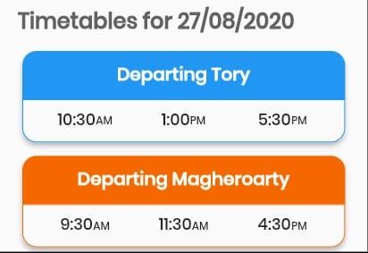 Tory Ferry Notifications